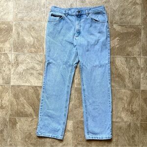 Vintage Mens Lee Jeans Size 34x30 Light Wash Straight Leg Casual Preppy Basic